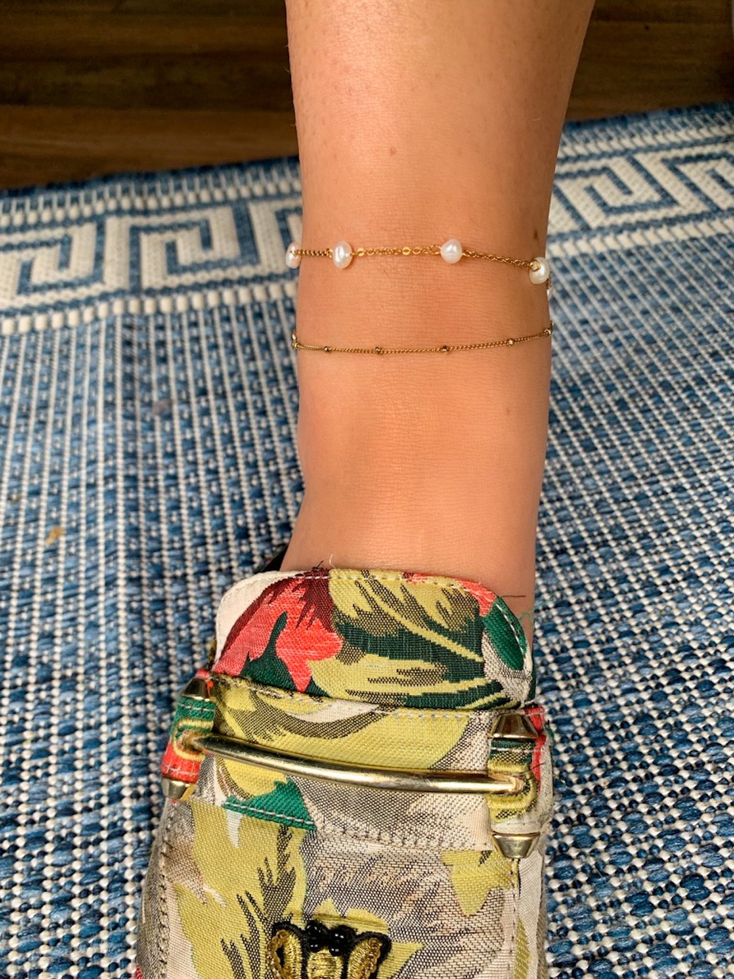 DRIP JEWELRY Anklets Pearl Station Summer Anklets