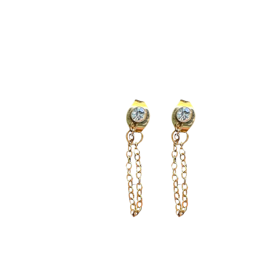 DRIP JEWELRY EARRINGS Chain Sparkle Studs