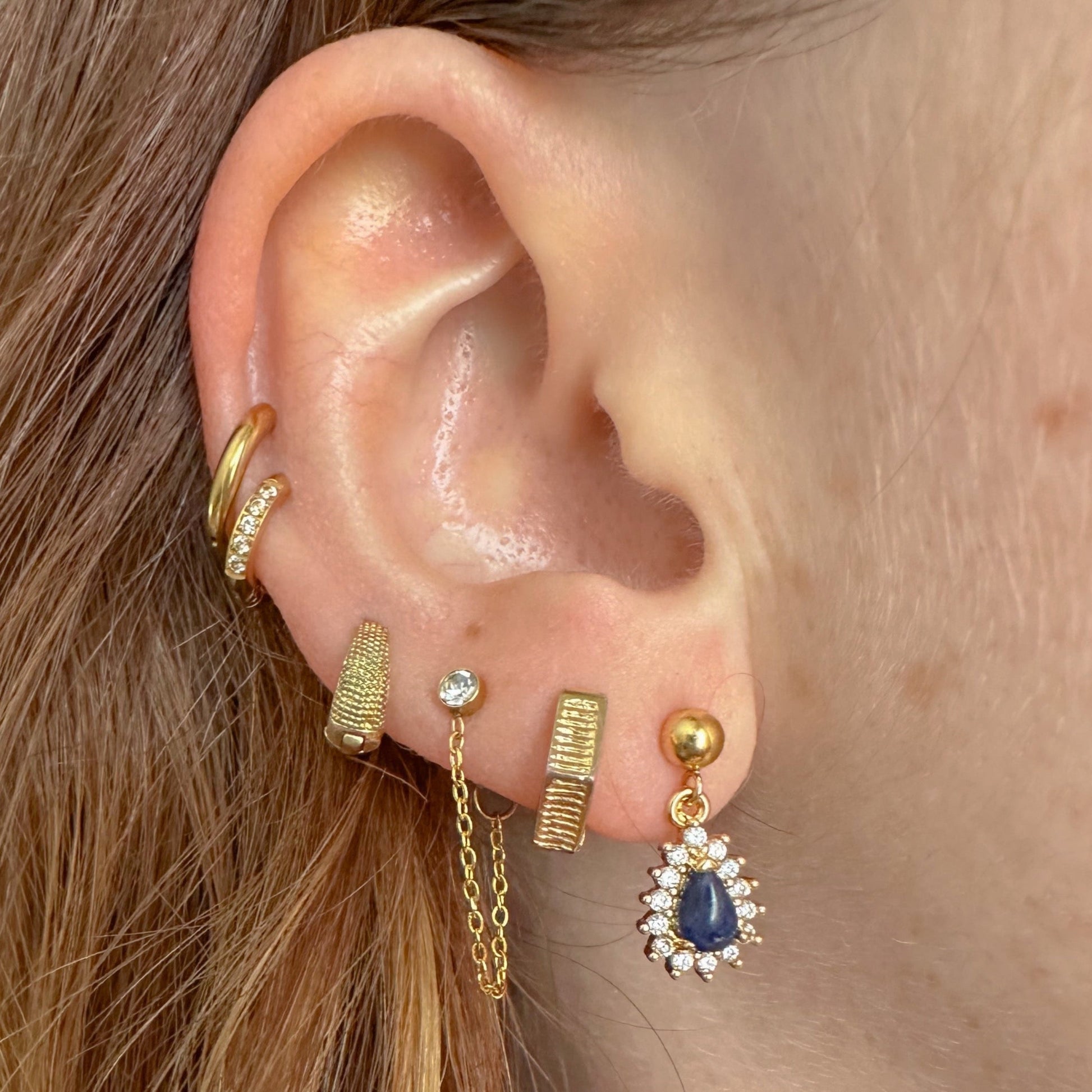 DRIP JEWELRY EARRINGS Lapis Drop