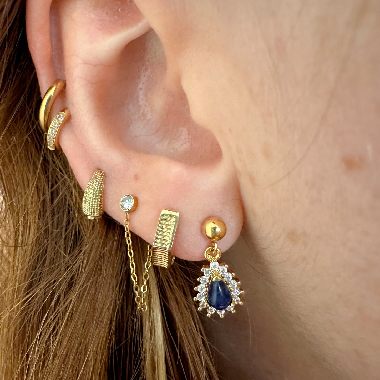 DRIP JEWELRY EARRINGS Lapis Drop