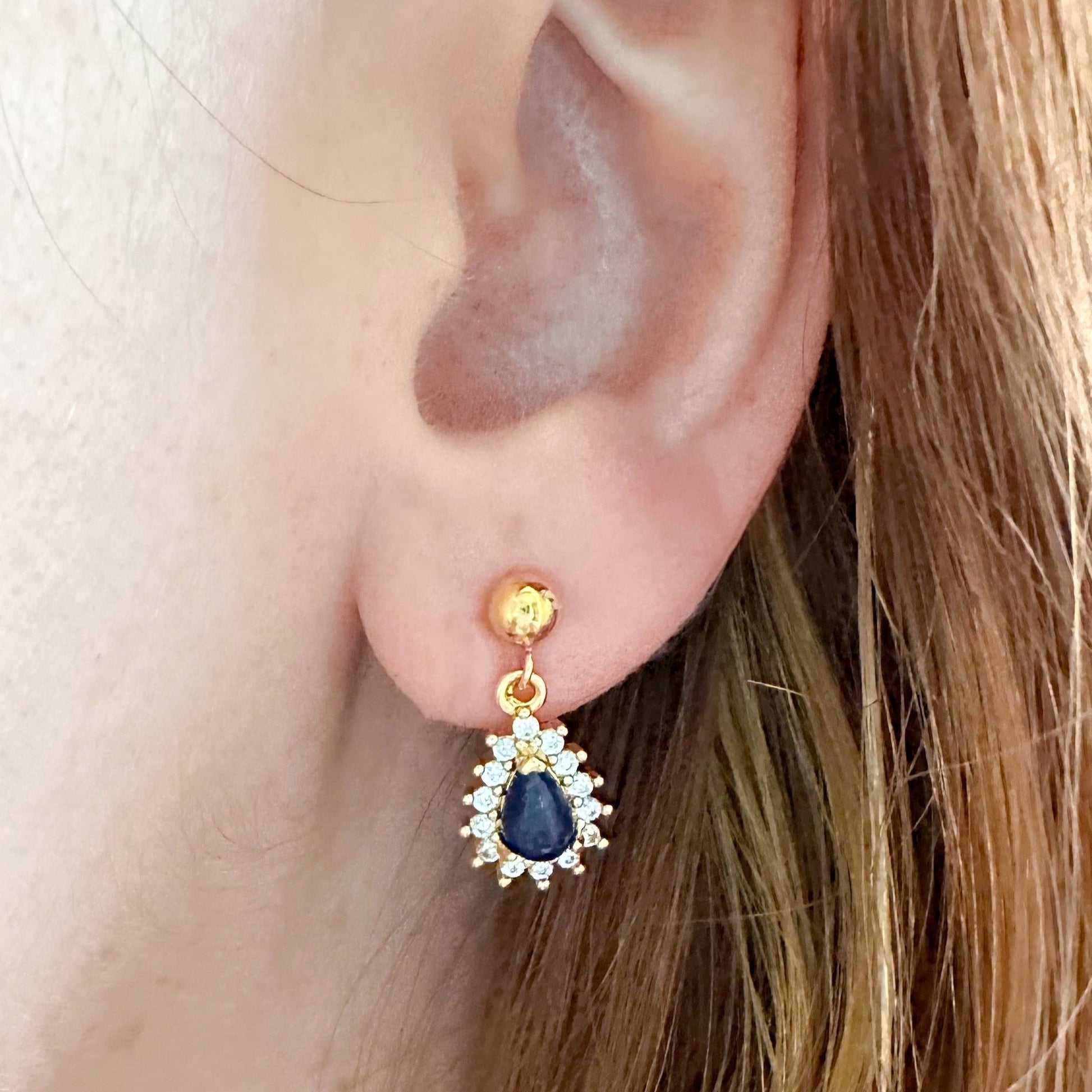 DRIP JEWELRY EARRINGS Lapis Drop