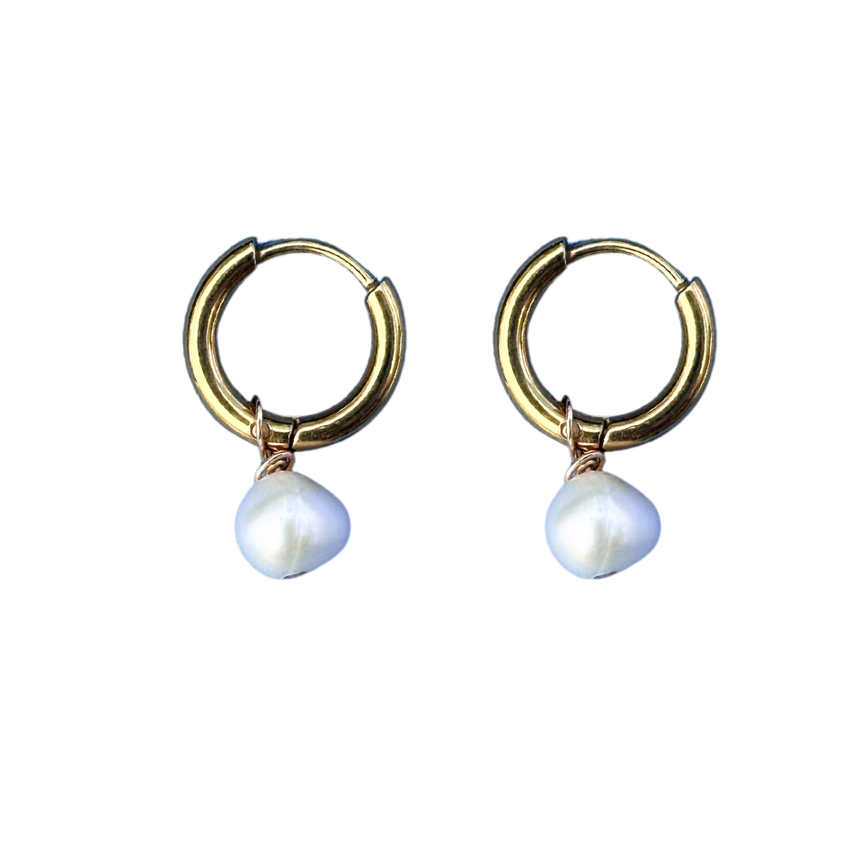 DRIP JEWELRY Mini Pearl or No Pearl Hoops