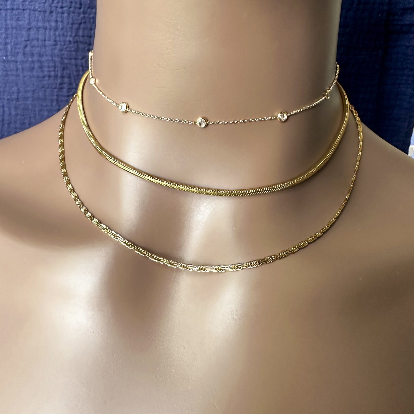 DRIP JEWELRY NECKLACES Flat Rope Chain