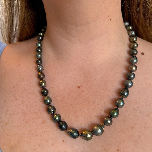 DRIP JEWELRY Necklaces Geniune Black Tahitian Pearl Strand