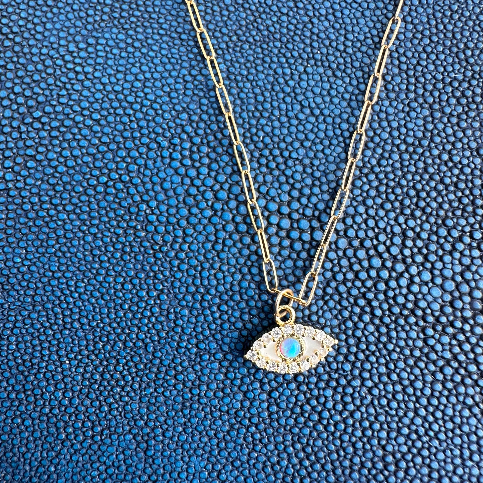 DRIP JEWELRY Opal Evil Eye Necklace