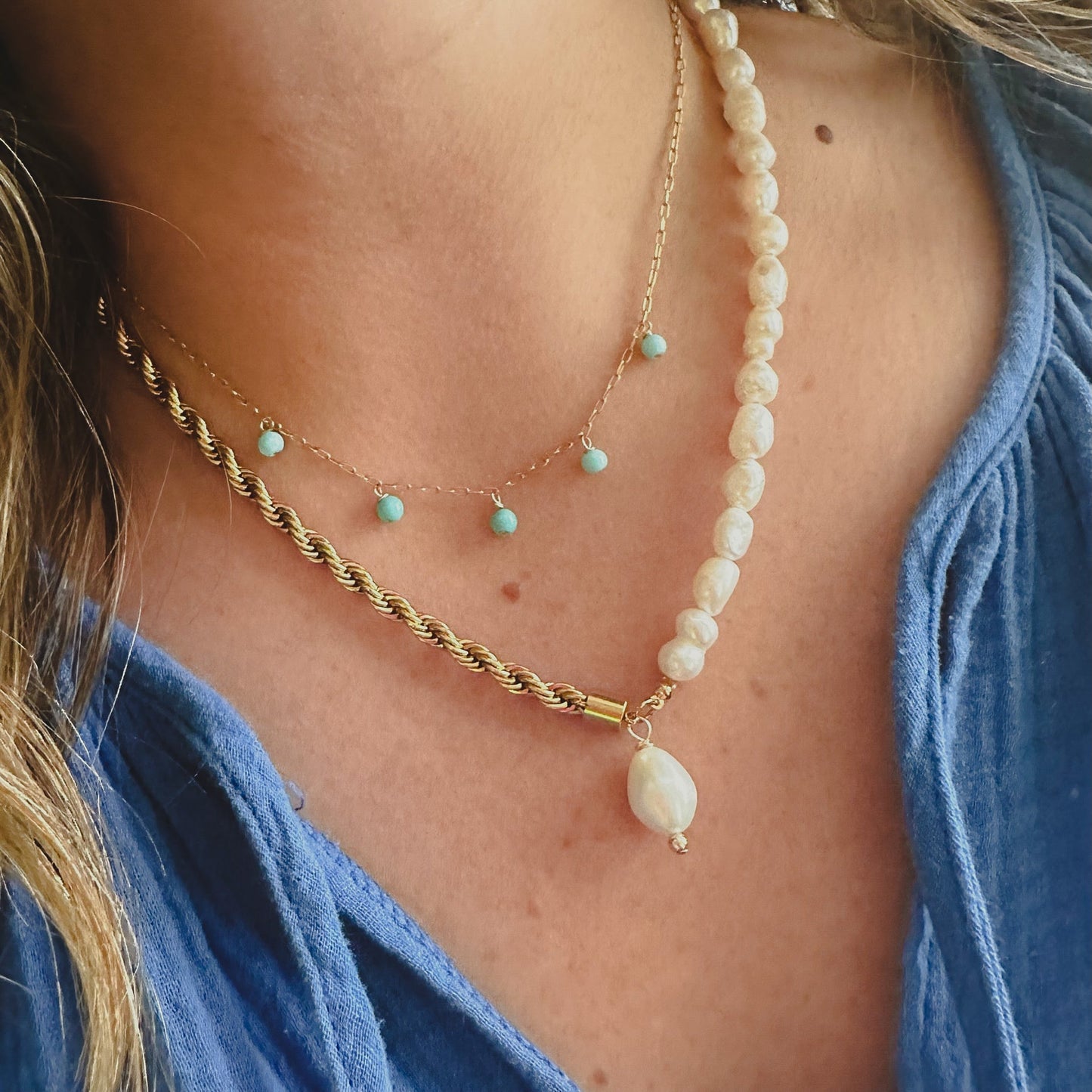 DRIP JEWELRY Pearl Rope Necklace