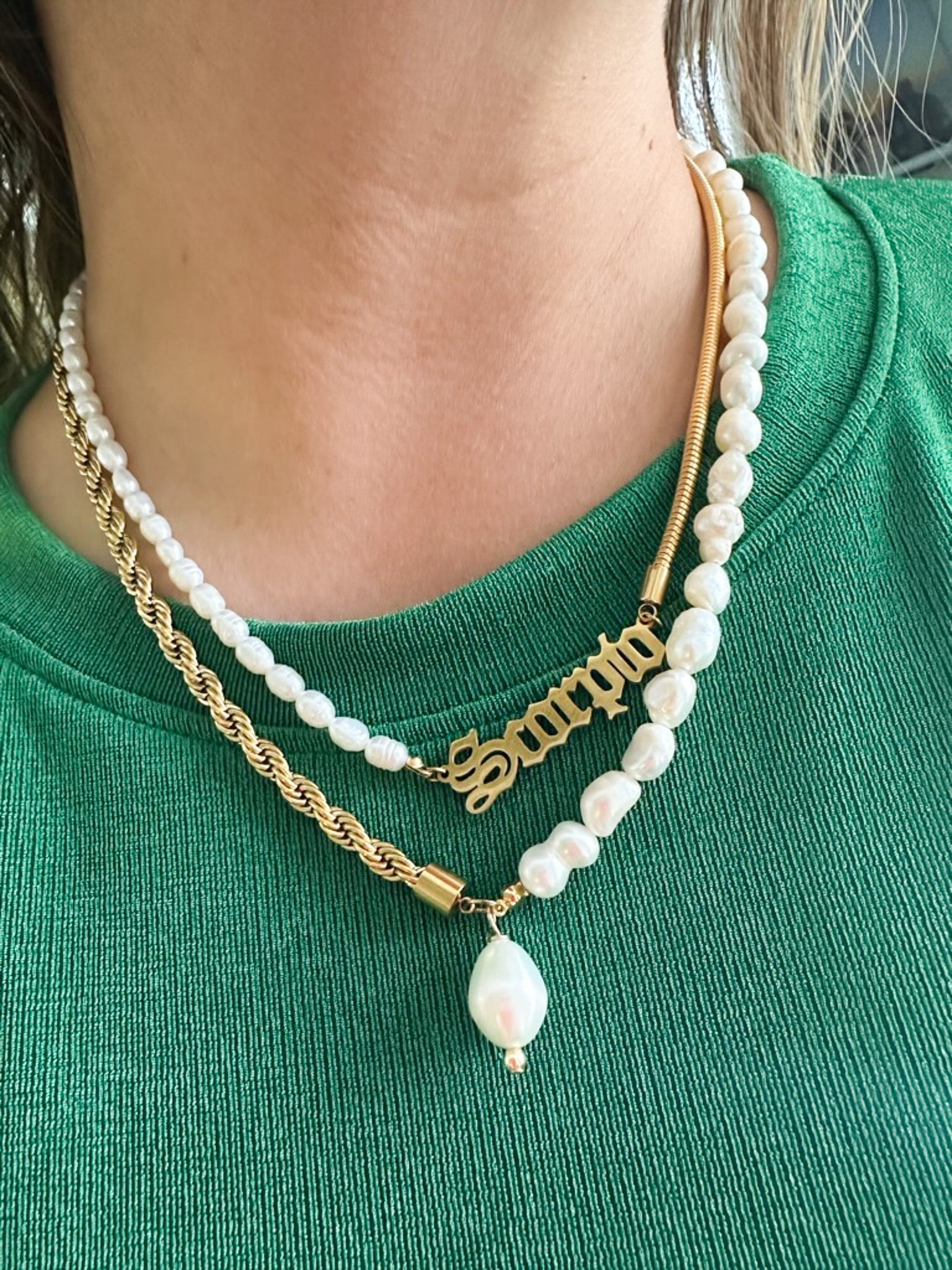 DRIP JEWELRY Pearl Rope Necklace