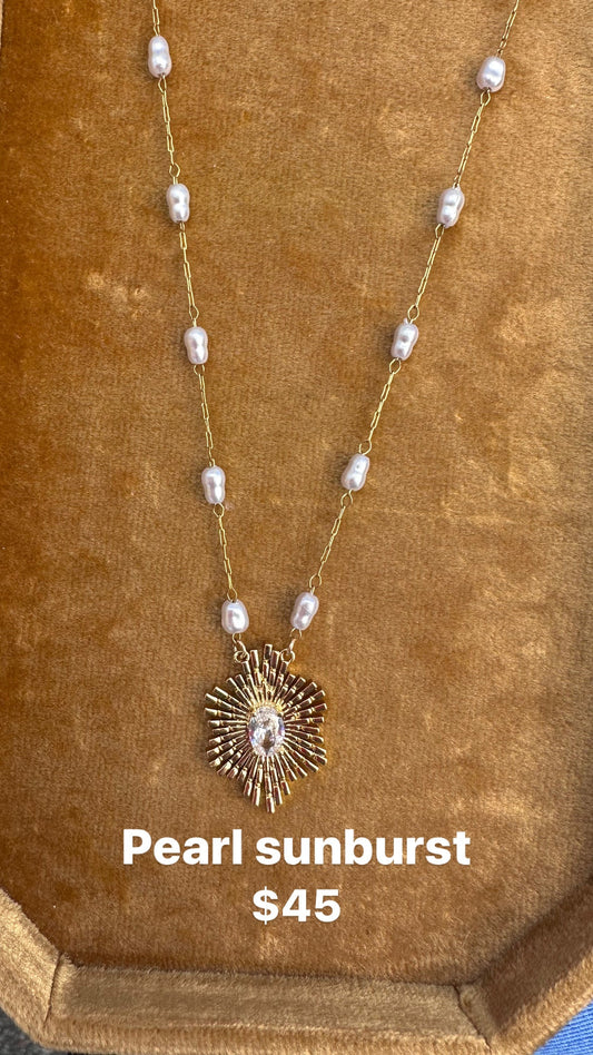 DRIP JEWELRY Pearl sunburst