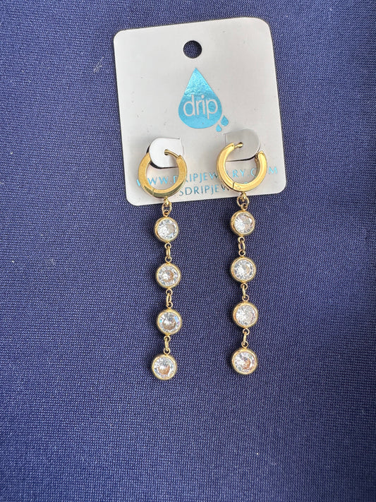 DRIP JEWELRY 4 sparkle drops Story sale earrings