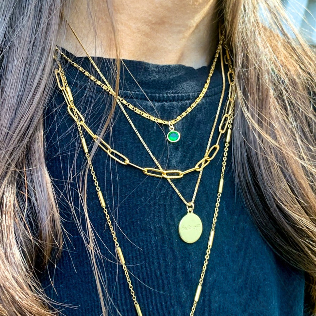 DRIP JEWELRY Necklaces Green Scroll Necklace