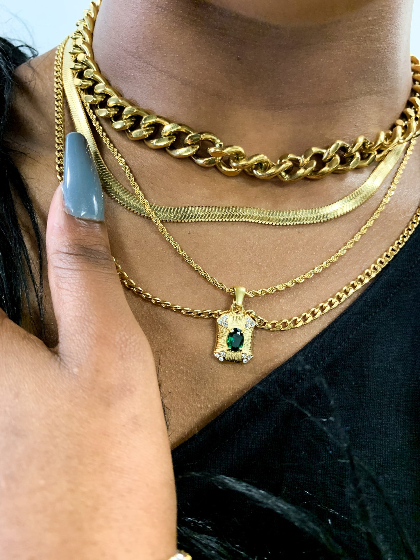 DRIP JEWELRY Necklaces Thick Herringbone